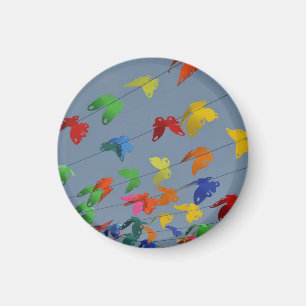 Mehrfarbige Schmetterlinge Magnet