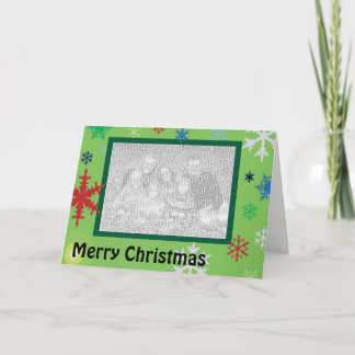 Mehrfarbige Schneeflocken Feiertagskarte