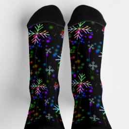 Mehrfarbige Snowflakes Premium Crew Sock Socken