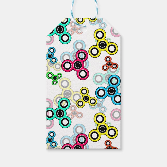 mehrfarbige Spinner Geschenkanhänger (Vorderseite)