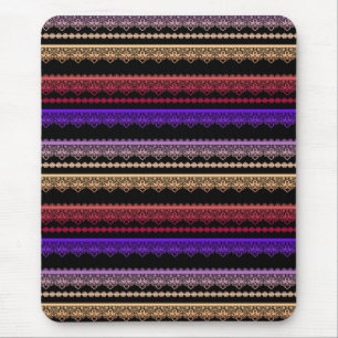 mehrfarbige Spitze schwarz Mousepad