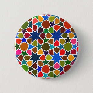 Mehrfarbige Sternchen-Vereinbarung - Silk Malerei Button