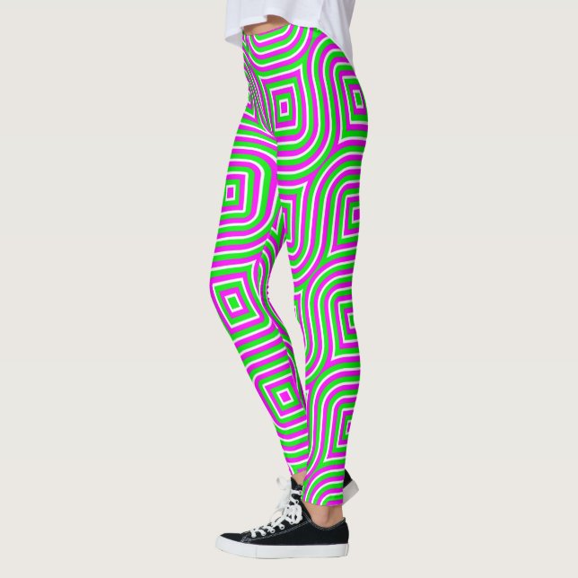 mehrfarbige Streifen Leggings (Links)