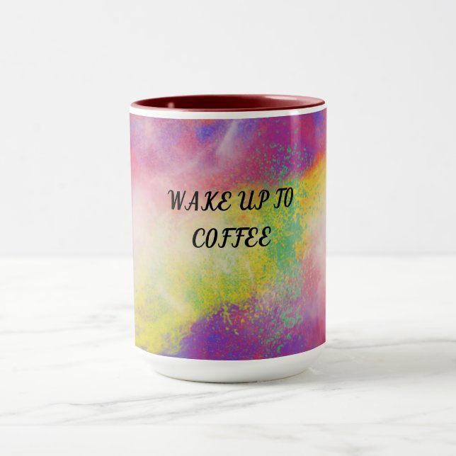 Mehrfarbige Tasse mit zwei Tönen. (Zentrum)