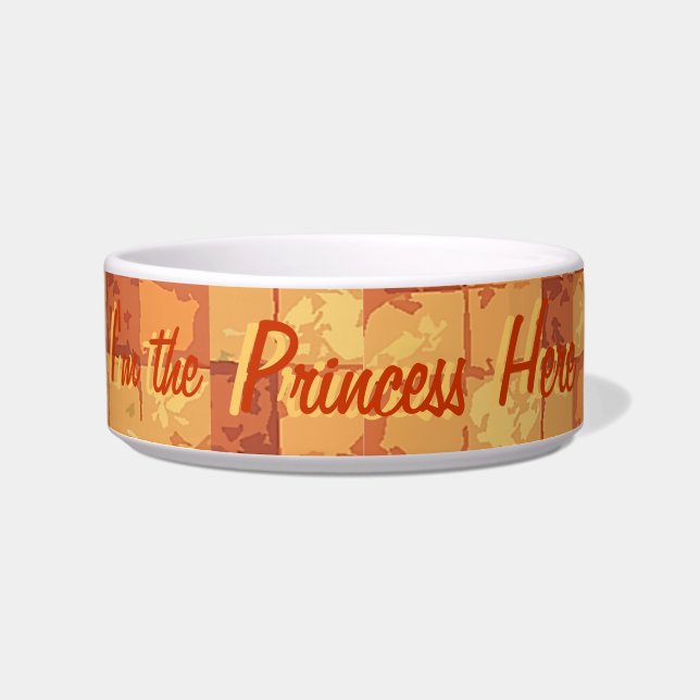 Mehrfarbige Tile Princess Cat Bowl Napf (Vorderseite)