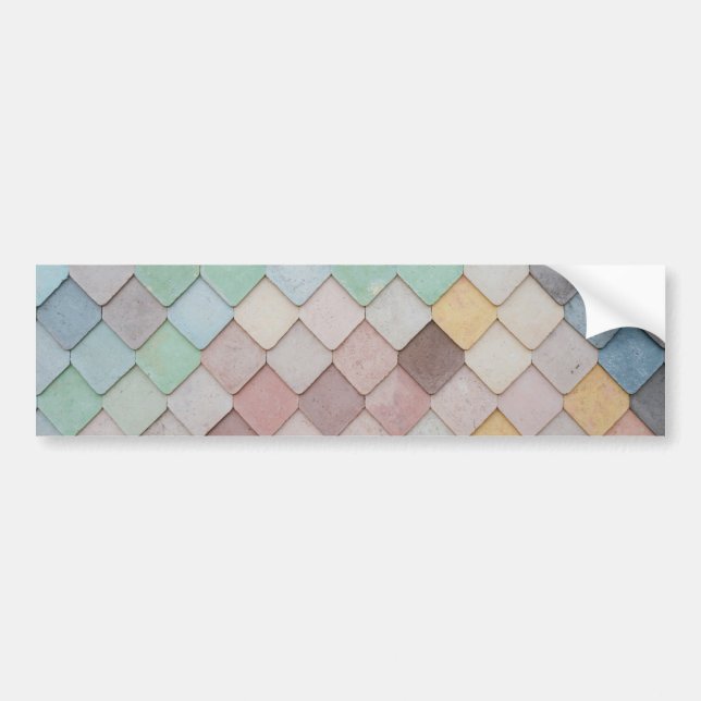 mehrfarbige Tiles Autoaufkleber (Vorne)