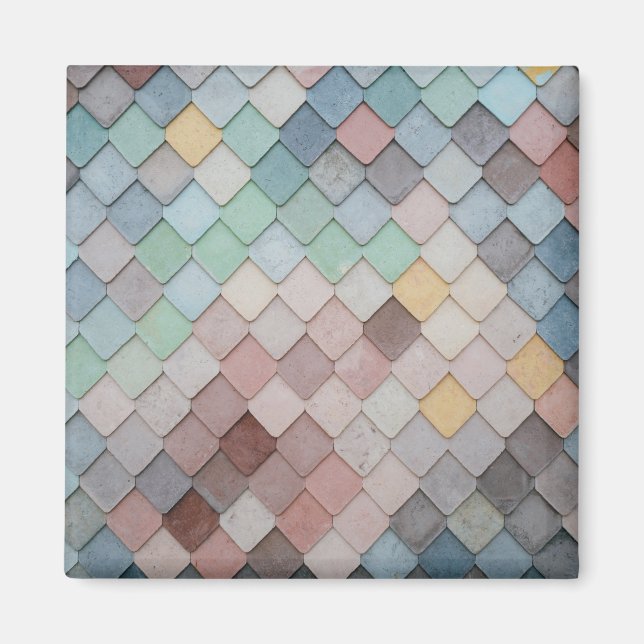 mehrfarbige Tiles Magnet (Vorne)