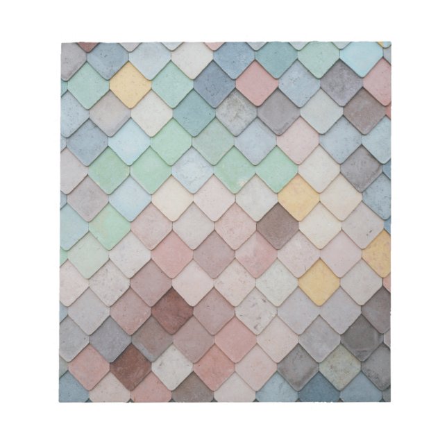 mehrfarbige Tiles Notizblock (Vorderseite)