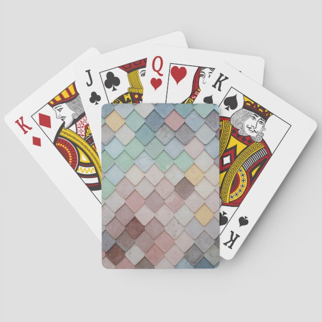 mehrfarbige Tiles Spielkarten (Rückseite)