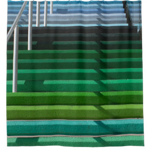 mehrfarbige Treppen Duschvorhang