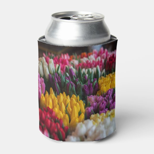 mehrfarbige Tulips Dosenkühler (Kanne Vorderseite)