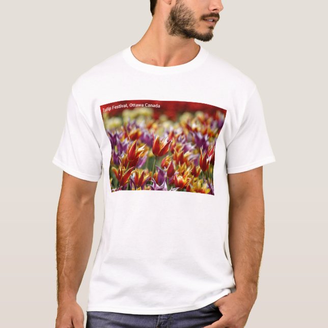 Mehrfarbige Tulpen T-Shirt (Vorderseite)