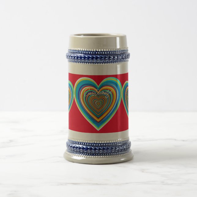 Mehrfarbige Valentinherz Thunder_Cove Bierglas (Mittel)