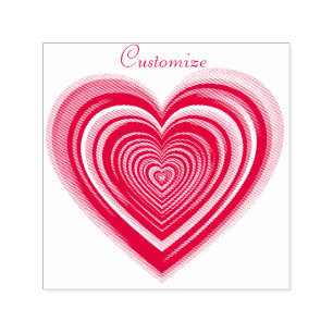Mehrfarbige Valentinherz Thunder_Cove Permastempel