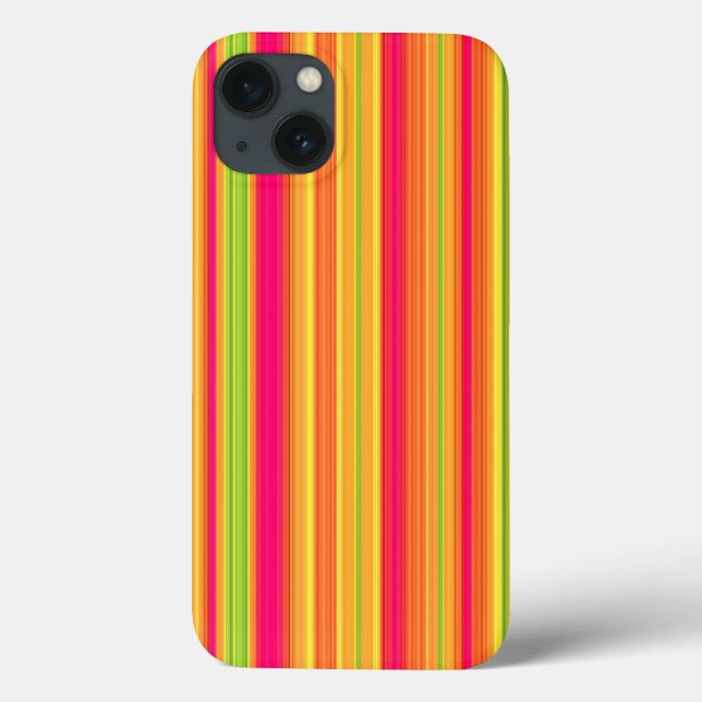 Mehrfarbige vertikale Streifen Case-Mate iPhone Hülle (Rückseite)