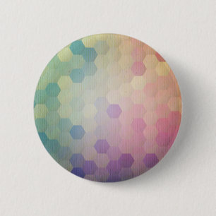 Mehrfarbige Vintage-Pastellfarben Muster Grunge Ch Button