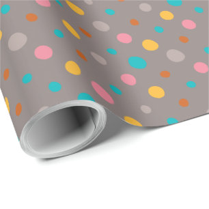 Mehrfarbige Wasserfarbtupfen 3 Geschenkpapier