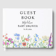 Mehrfarbige Wildblumen-Baby-Party-Feier