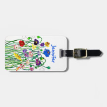 Mehrfarbige Wilde Mohn-Wasserfarbe-Personalisiert