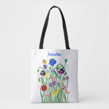 Mehrfarbige Wilde Mohn-Wasserfarbe-Personalisierun