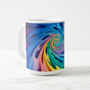 mehrfarbige Wirbel Kaffeetasse