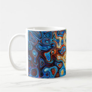 mehrfarbige Wirbel Kaffeetasse