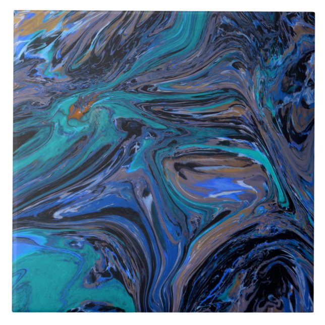 Mehrfarbige, wirbelnde Imitate - Marmormuster Fliese (Vorderseite)