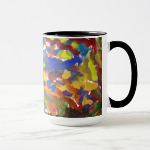 Mehrfarbiger abstrakter Watercolor Tasse