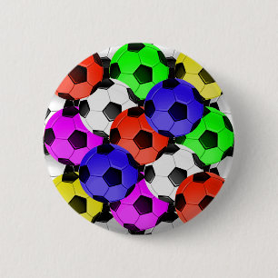 Mehrfarbiger American Soccer oder Football Button