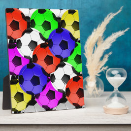 Mehrfarbiger American Soccer oder Football Fotoplatte