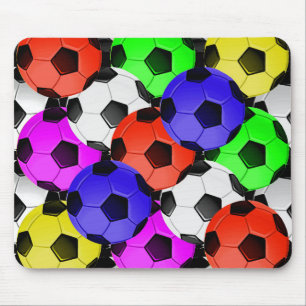 Mehrfarbiger American Soccer oder Football Mousepad