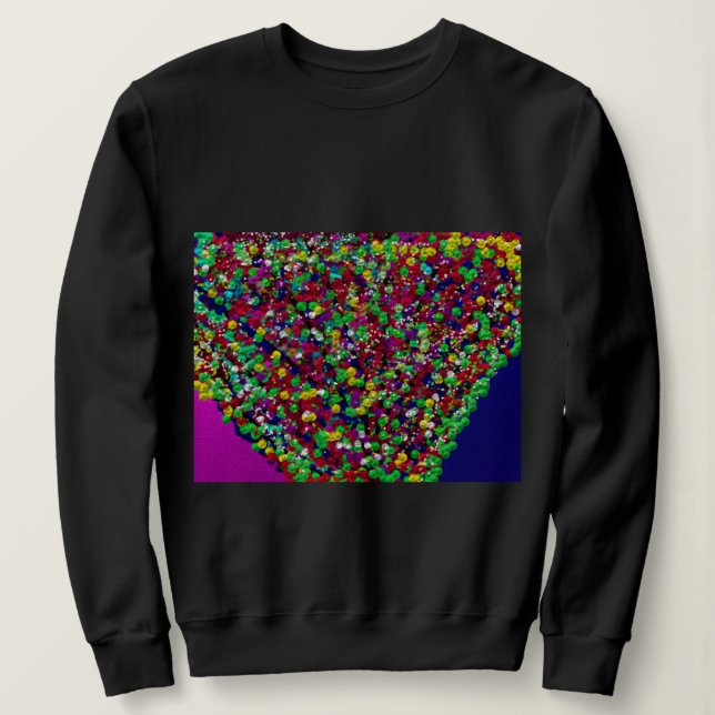 Mehrfarbiger Baum Zwischen Welten Sweatshirt (Design vorne)