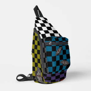 Mehrfarbiger Checkered Backpack HAMbyWG Crossbody Bag