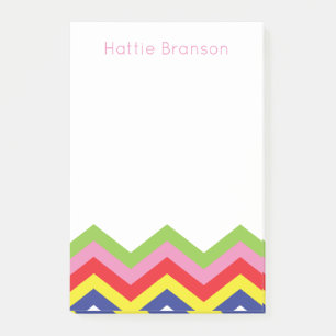 Mehrfarbiger Chevron personalisierter Post-It Noti Klebezettel