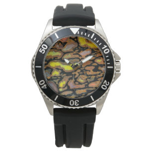 Mehrfarbiger Dinosaurierknochen Armbanduhr
