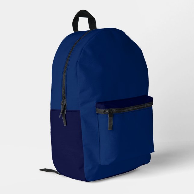 Mehrfarbiger dunkelblauer Rucksack  (Rückseitige Ecke links)