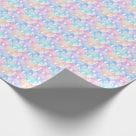 Mehrfarbiger Elefant-Babyparty-Kindergeburtstag Geschenkpapier
