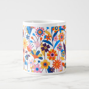 Mehrfarbiger Exotic Floral Background-32939 Jumbo-Tasse