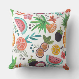 Mehrfarbiger Garten mit tropischen Früchten - alle Kissen