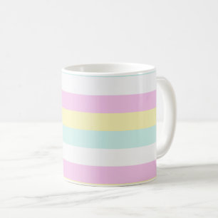 Mehrfarbiger, gestreifter, durchsichtiger Beutel Kaffeetasse