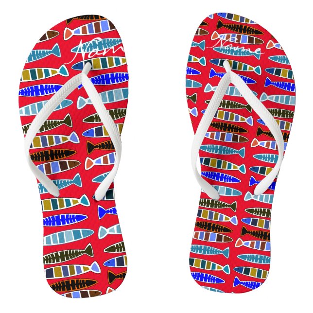 mehrfarbiger gestreifter Fisch Thunder_Cove Flip Flops (Fußbett)
