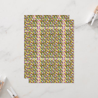 mehrfarbiger Hintergrund mit Quadraten und Punkten Einladung