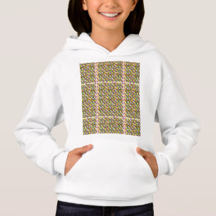 mehrfarbiger Hintergrund mit Quadraten und Punkten Hoodie
