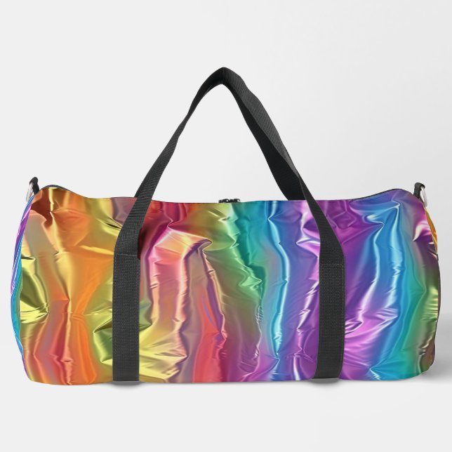 mehrfarbiger Holografischer Look Duffle Bag (Vorderseite)