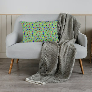 Mehrfarbiger Katzenpfeifen, grüner Hintergrund Lendenkissen