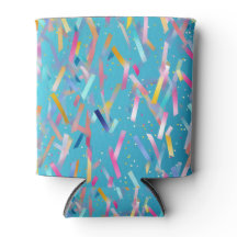 Mehrfarbiger Konfetti-Hintergrund auf blau