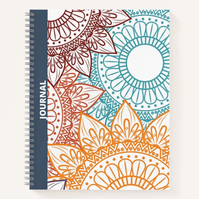MEHRFARBIGER MANDALA JOURNAL NOTIZBUCH (Vorderseite)