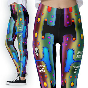 Mehrfarbiger mechanischer Android-Roboter Leggings