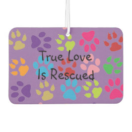 Mehrfarbiger Pawprint Herz Air Freshener Autolufterfrischer