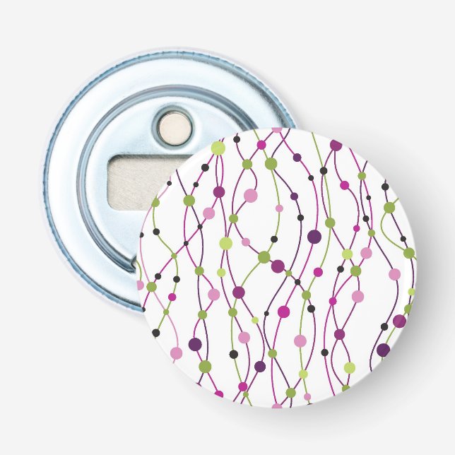 Mehrfarbiger Punkthintergrund Flaschenöffner (Vorderseite)